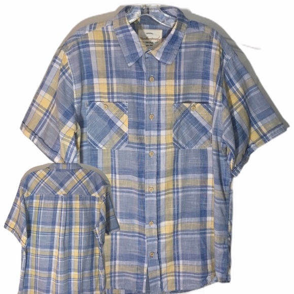 🍁Original Weatherproof Vintage plaid button down - Picture 1 of 8